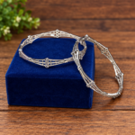 Silver Ladies Bangle – Elegant Traditional Design