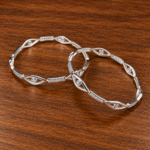 Silver Ladies Bangle – Stylish & Classic