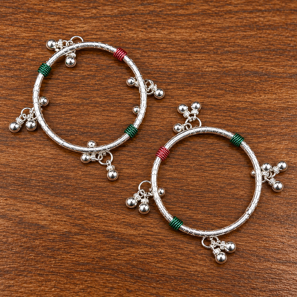 Traditional Silver Kids Kada | Elegant Baby Bracelet