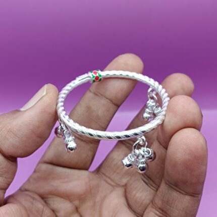 Traditional Silver Kids Kada | Elegant Baby Bracelet