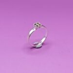 925 Silver Kids Ring – Elegant Floral Stone Design Ring for Children