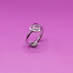 925 Silver Kids Heart Ring – Elegant Heart & Stone Design Ring for Children
