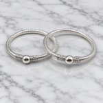 Pure Silver Kids Leg Kada | Stylish Designer Silver Kada for Kids