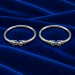 Pure Silver Kids Leg Kada Pair | Designer Silver Kada for Kids