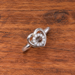 925 Silver Kids Heart Ring – Elegant Heart & Stone Design Ring for Children