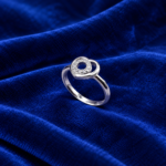 925 Silver Kids Heart Ring – Elegant Heart & Stone Design Ring for Children