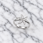 925 Silver Kids Starfish Ring – Elegant Sea Star Design Ring for Children