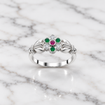 Pure Silver Kids Flower Ring