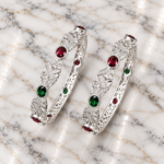 Designer Silver Bangle for Women – Stylish & Elegant