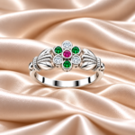 Pure Silver Kids Flower Ring
