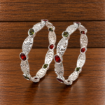 Designer Silver Bangle for Women – Stylish & Elegant