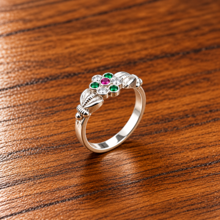 Pure Silver Kids Flower Ring