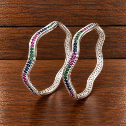 Elegant Silver Bangle for Women – Classic Traditional Design