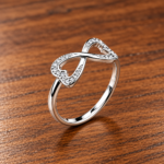 925 Sterling Silver Infinity Ring – Elegant Symbol of Endless Love