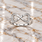 925 Sterling Silver Infinity Ring – Elegant Symbol of Endless Love