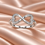 925 Sterling Silver Infinity Ring – Elegant Symbol of Endless Love