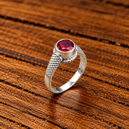 Cute Pure Silver Kids Ring