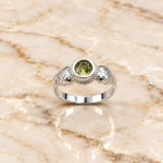 Cute Pure Silver Kids Solitaire Ring